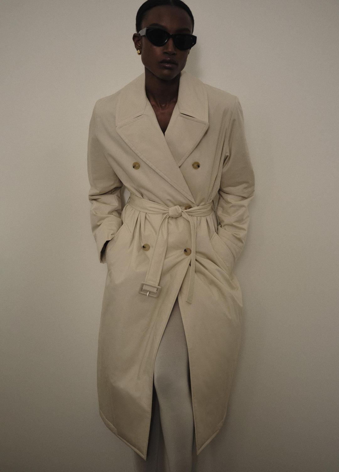 Padded Cotton Long Coat in Coats