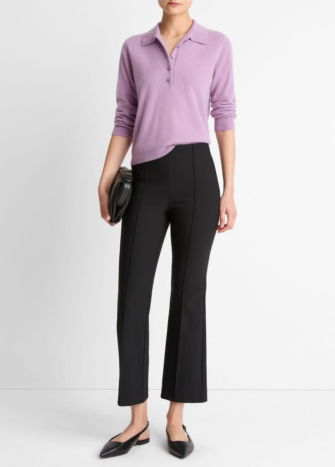 Cashmere-Silk Polo Sweater in Cashmere