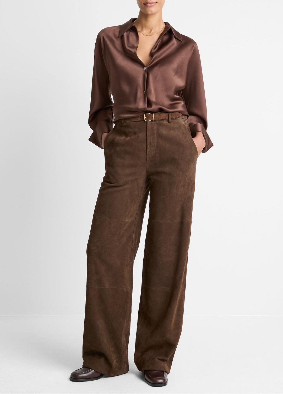 Silk Bias Long-Sleeve Blouse in Long Sleeve