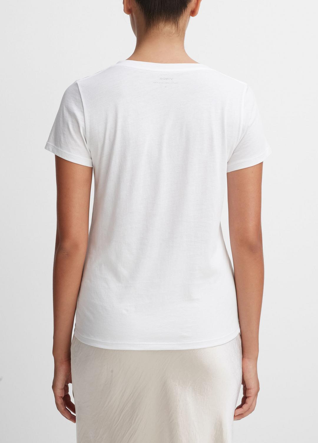Essential Pima Cotton V-Neck T-Shirt in Short Sleeve