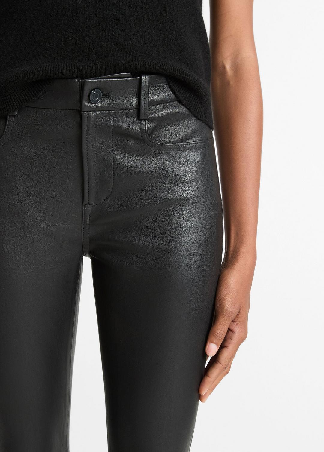 Stretch Leather Boot-Cut Pant in Trousers