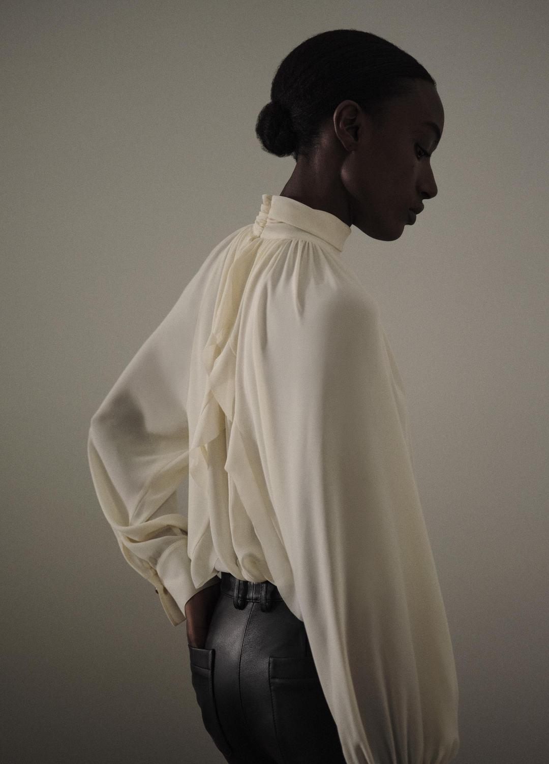 Leather Straight-Leg Trouser in Trousers
