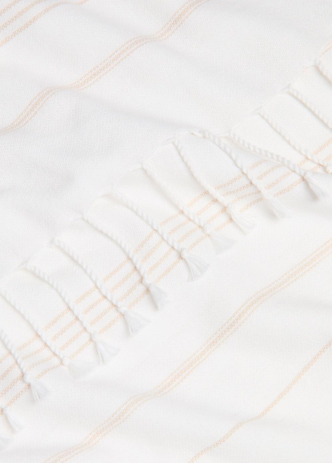Stripe Cotton-Cashmere Wrap in Scarves & Hats
