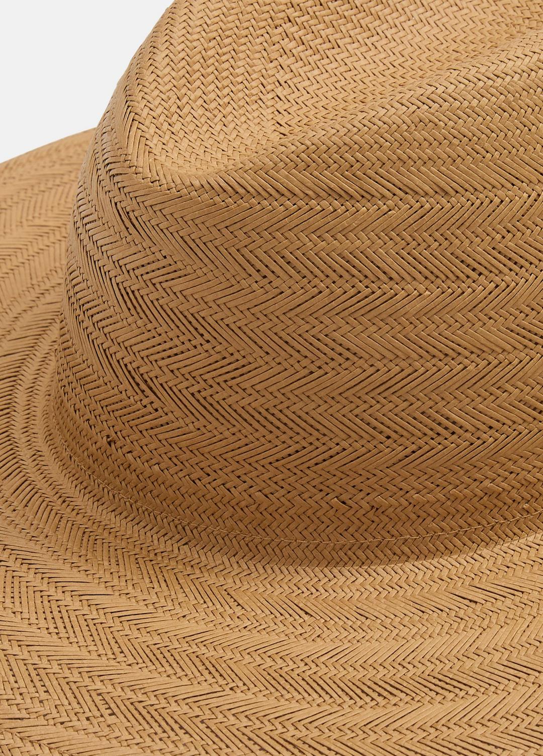 Herringbone-Weave Straw Panama Hat in Scarves & Hats