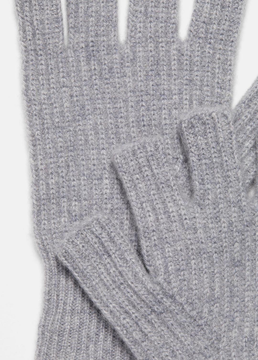 Plush Cashmere Rib-Knit Fingerless Glove in Gloves