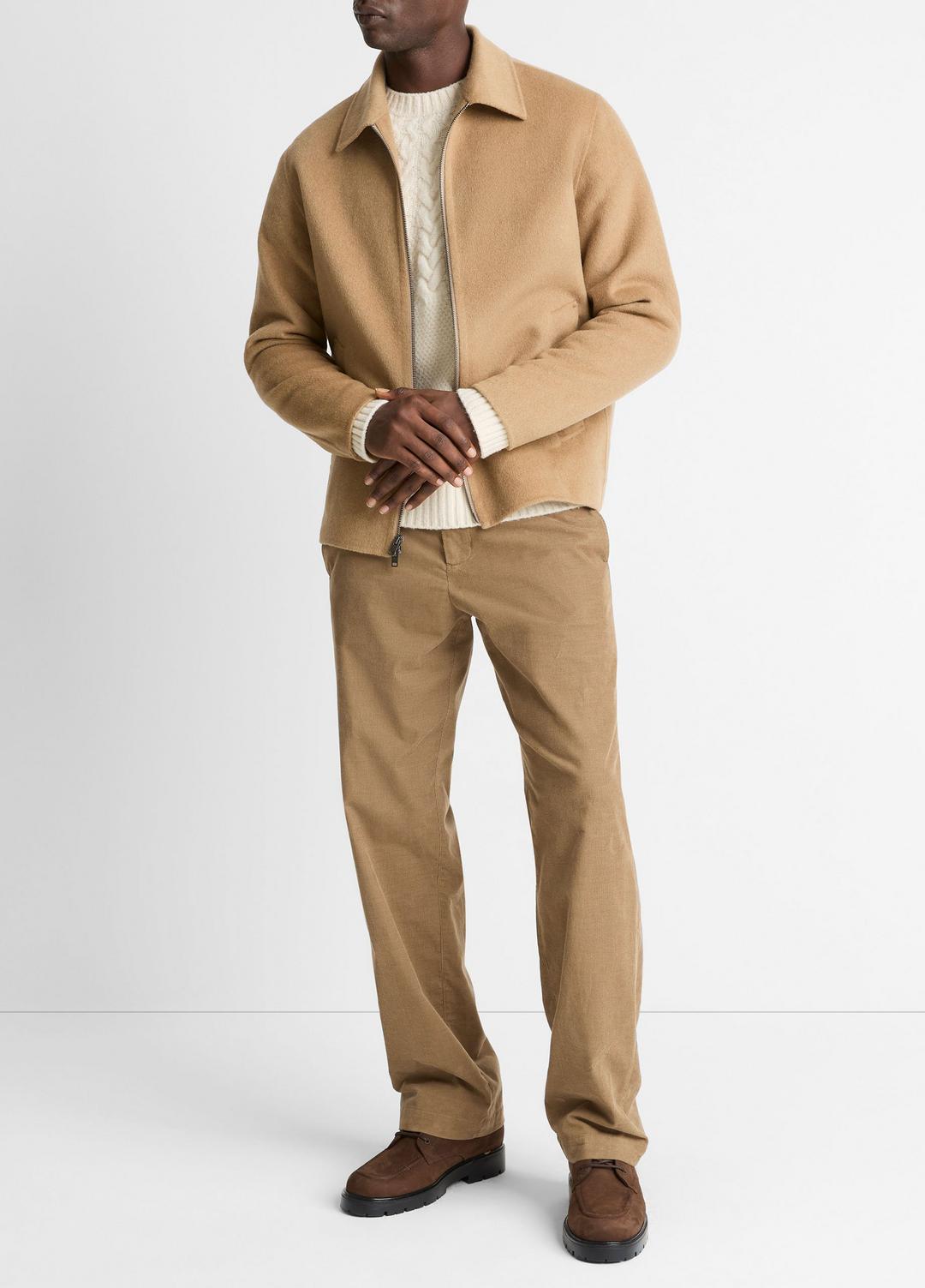 Splittable Wool-Blend Zip-Front Jacket in Jackets