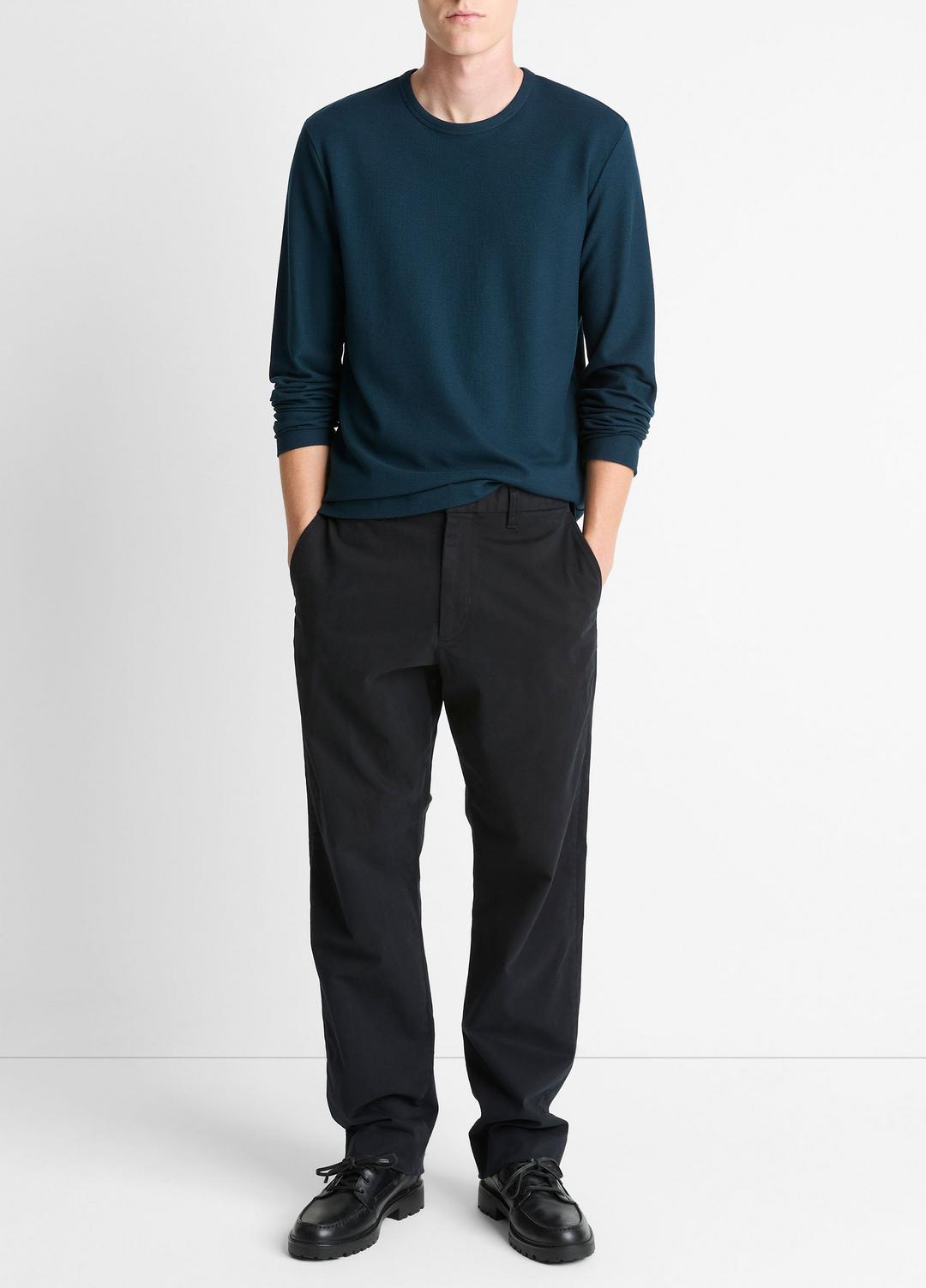 Pima Cotton Piqué Long-Sleeve T-Shirt in Long Sleeve