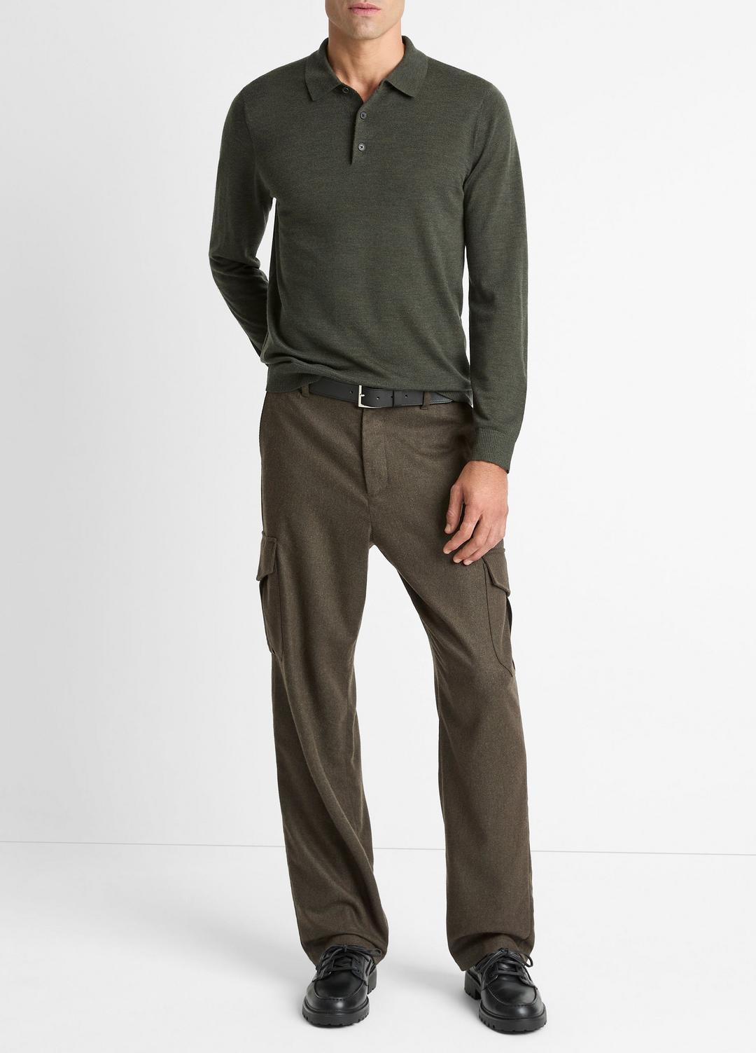Wool Polo Sweater in Sweaters