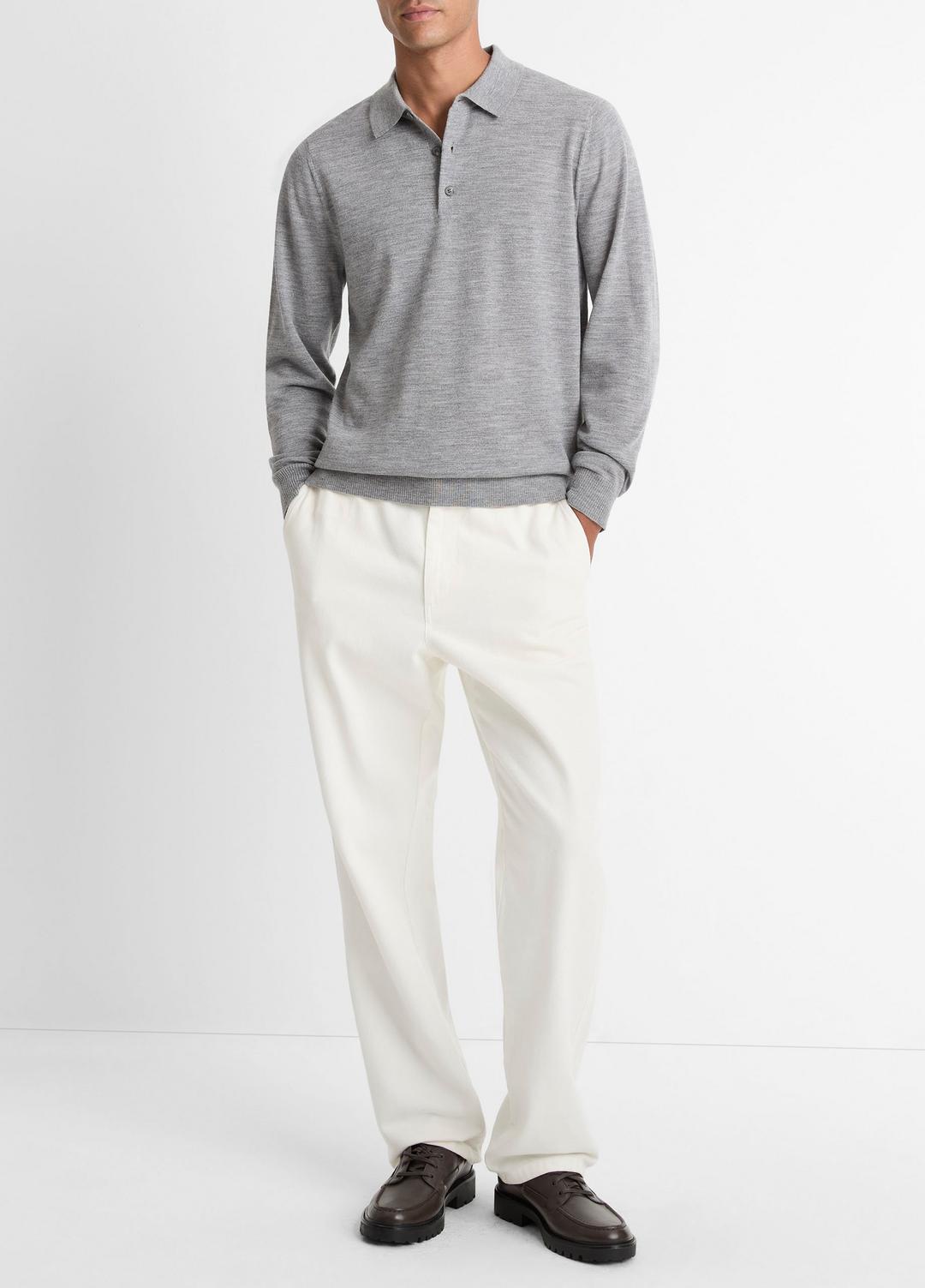 Wool Polo Sweater in Sweaters