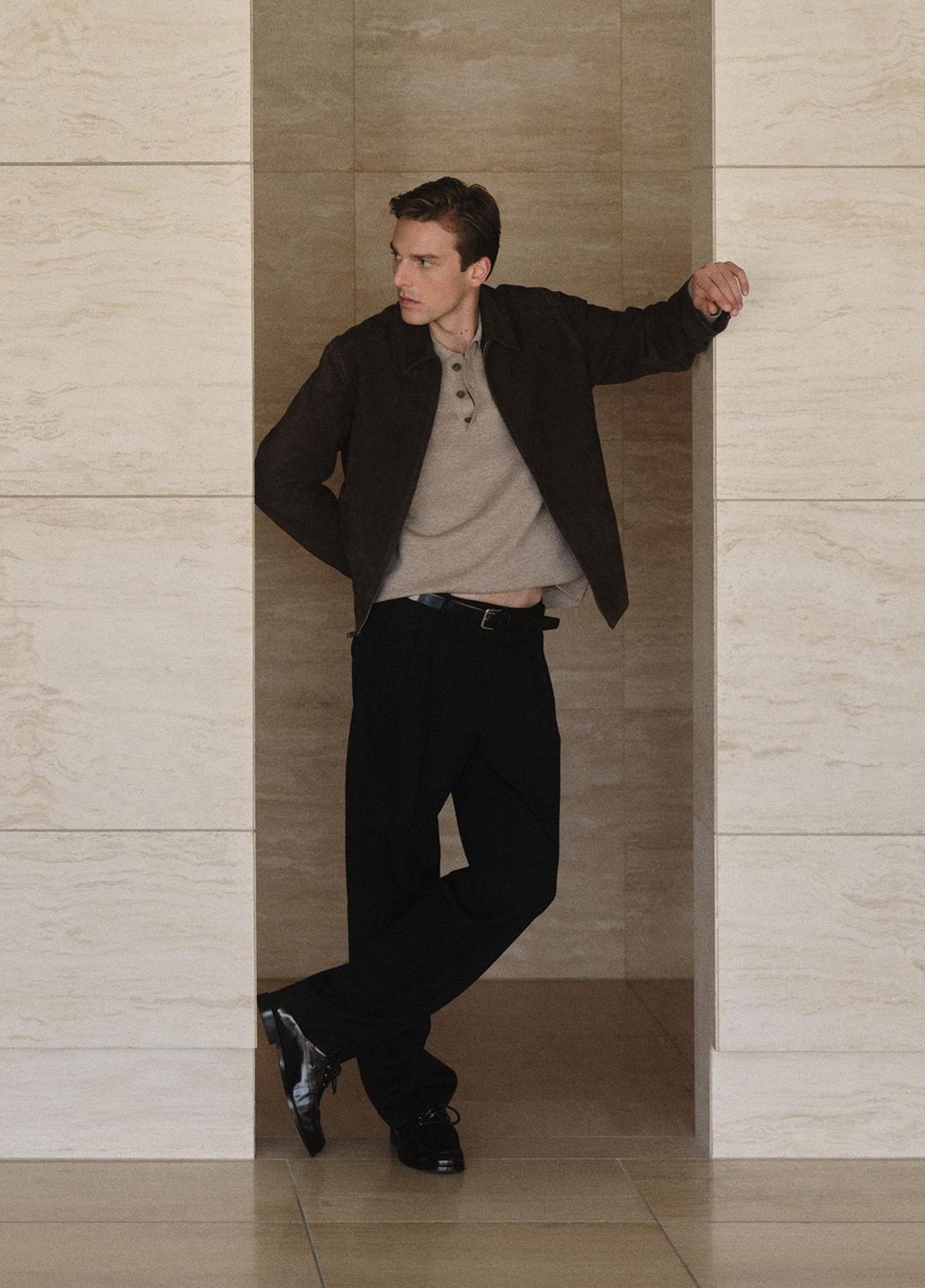 Italian Merino Wool Milano Polo Sweater in Sweaters