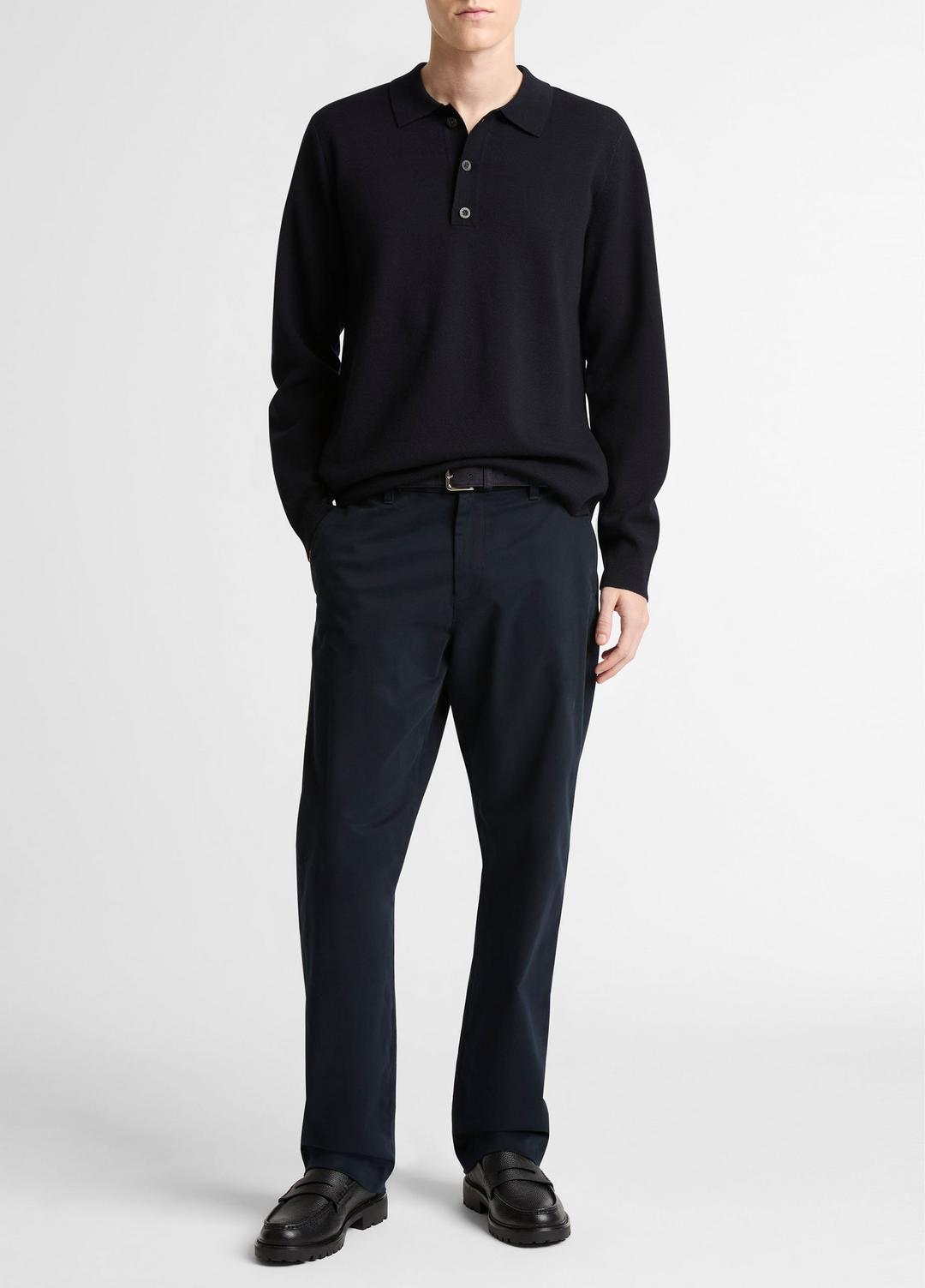 Italian Merino Wool Milano Polo Sweater in Sweaters
