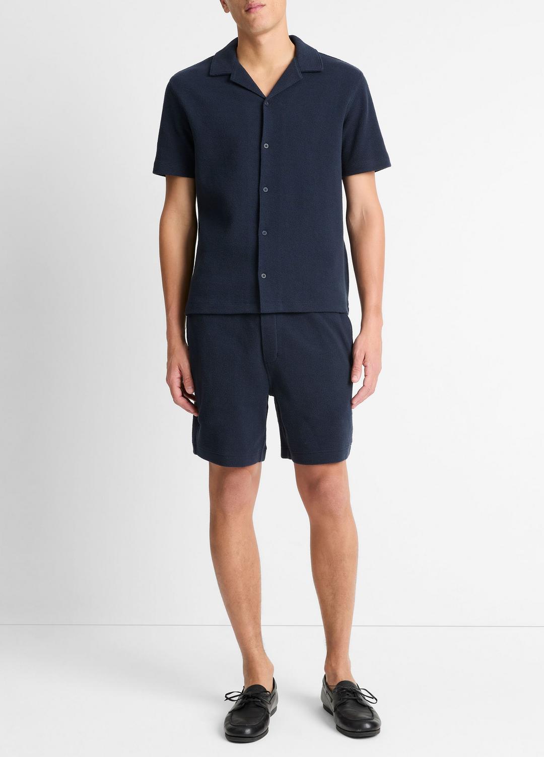 Cotton Bouclé Cabana Shirt in Short Sleeve