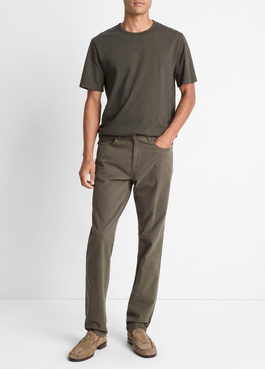 Garment Dye Cotton T-Shirt in Short Sleeve