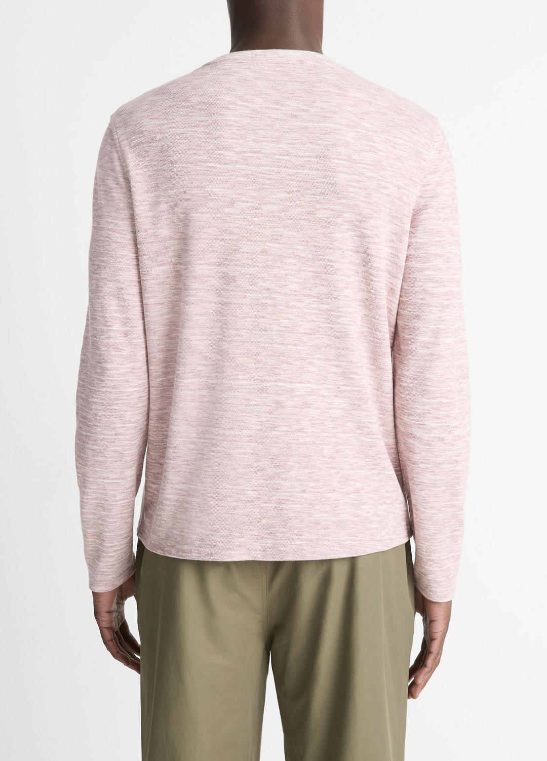 Space-Dye Cotton-Blend Long-Sleeve T-Shirt in Long Sleeve