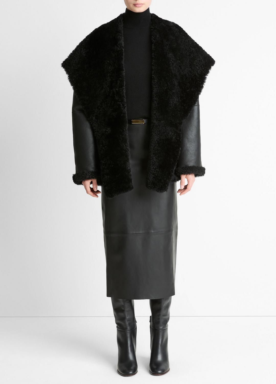 Shearling Hooded Jacket in Jackets