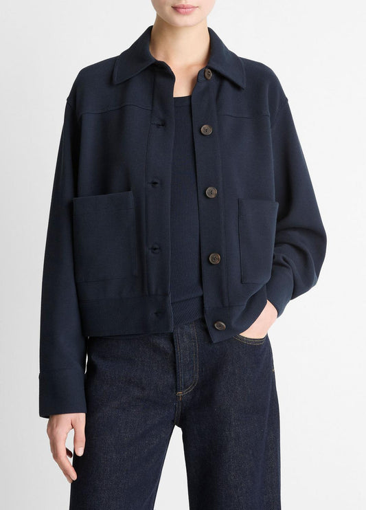 Double-Face Cropped Jacket in Jackets