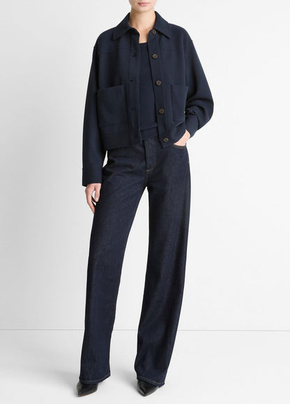 Double-Face Cropped Jacket in Jackets