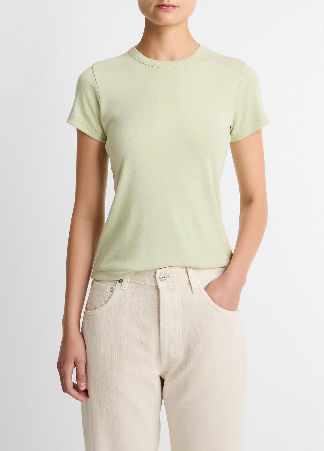 Pima Cotton-Blend '90s Shrunken T-Shirt in Short Sleeve
