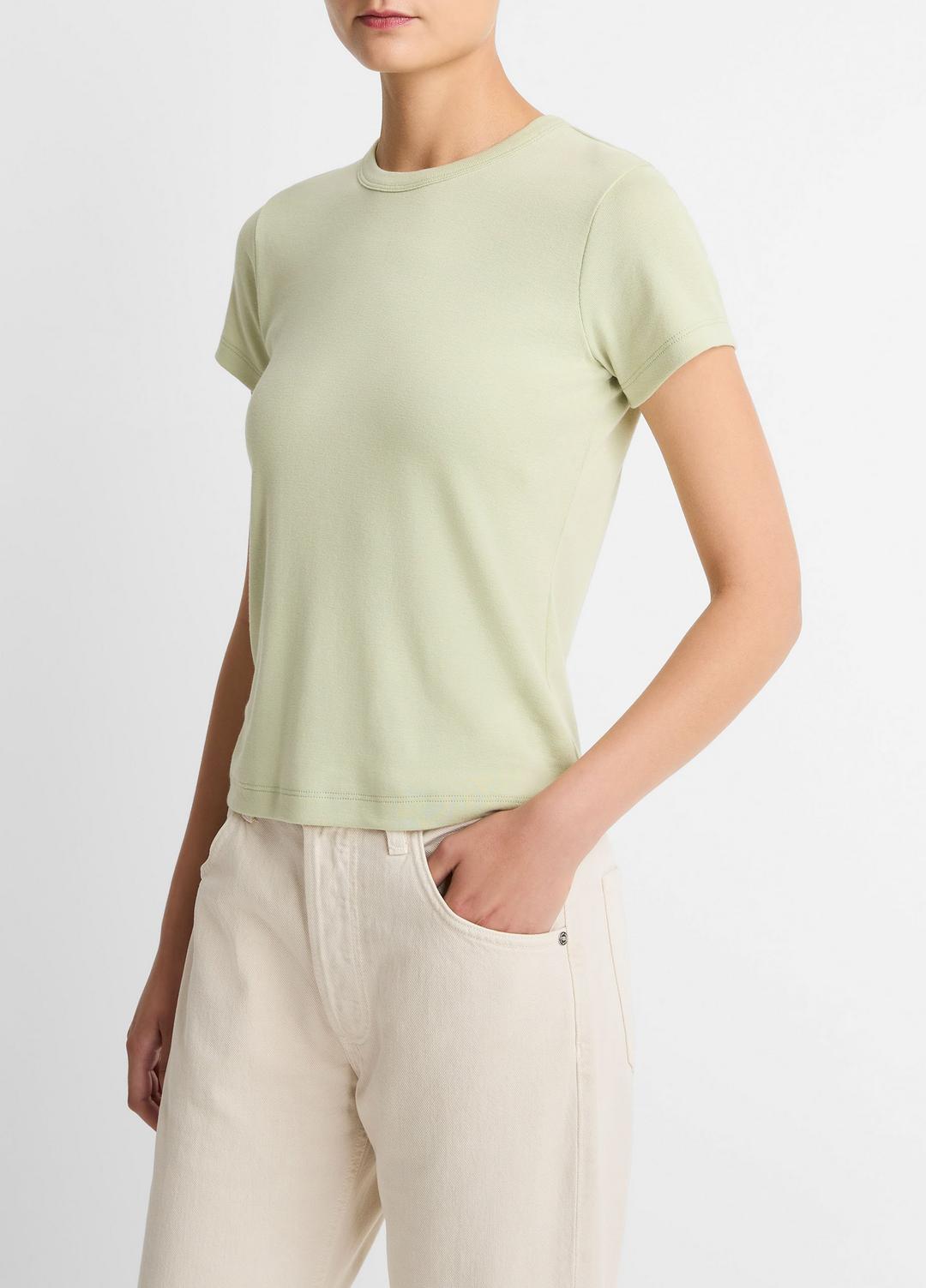 Pima Cotton-Blend '90s Shrunken T-Shirt in Short Sleeve