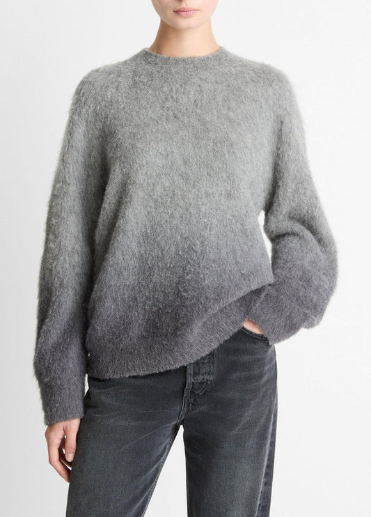 Ombré Alpaca & Wool-Blend Sweater in Crew Neck