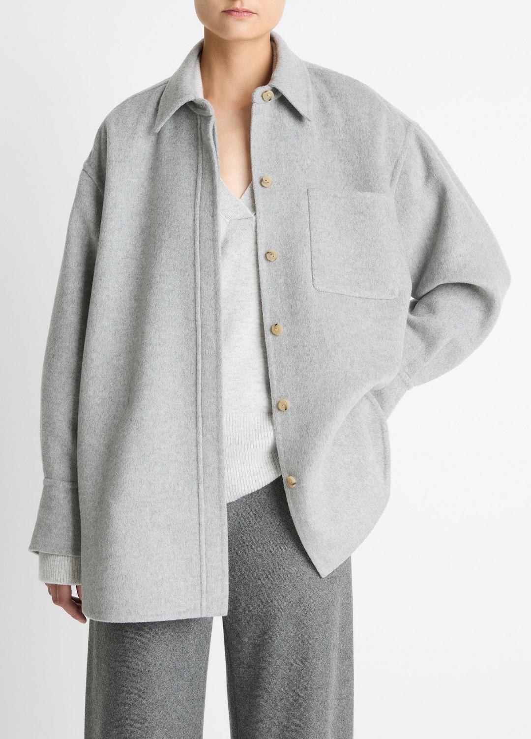 Double-Face Wool & Cashmere-Blend Shirt Jacket in Jackets