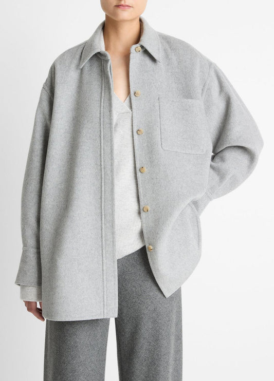 Double-Face Wool & Cashmere-Blend Shirt Jacket in Jackets