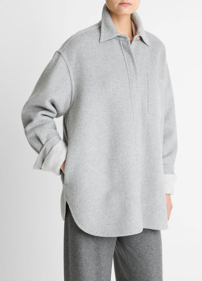 Double-Face Wool & Cashmere-Blend Shirt Jacket in Jackets