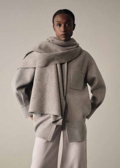 Double-Face Wool & Cashmere-Blend Shirt Jacket in Jackets