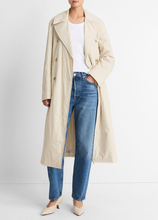 Padded Cotton Long Coat in Coats