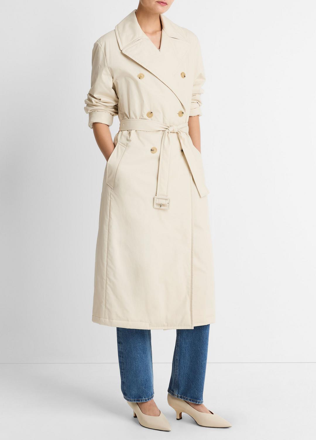 Padded Cotton Long Coat in Coats