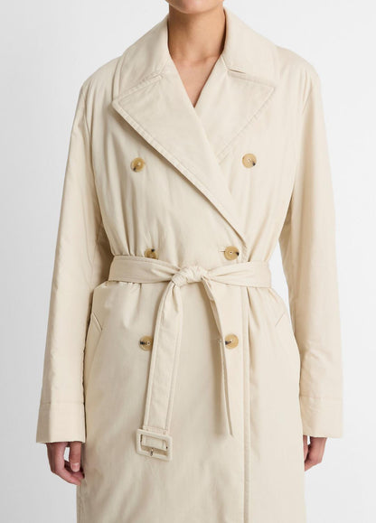 Padded Cotton Long Coat in Coats