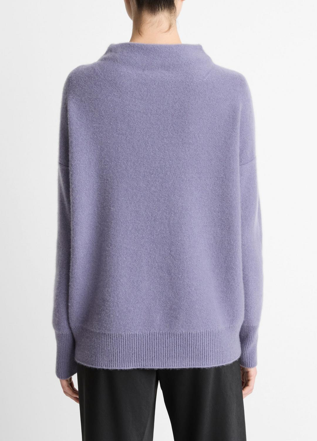 Plush Cashmere Funnel-Neck Sweater in Turtleneck