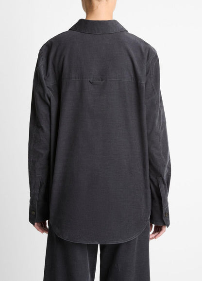 Cotton Corduroy Oversized Shirt in Long Sleeve