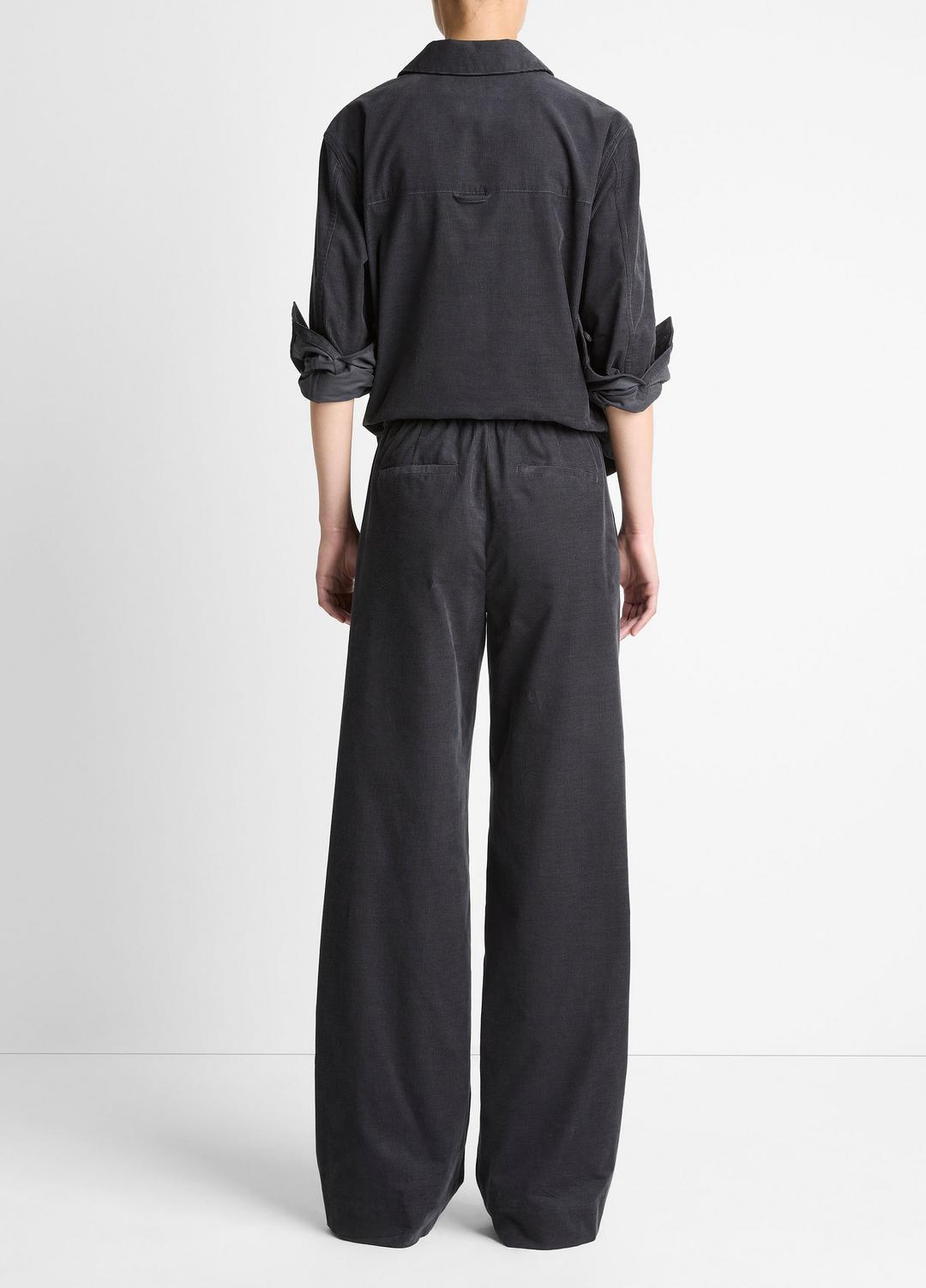Cotton Corduroy Pull-On Pant in Wide Leg