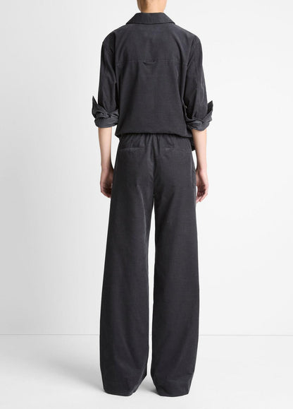 Cotton Corduroy Pull-On Pant in Wide Leg