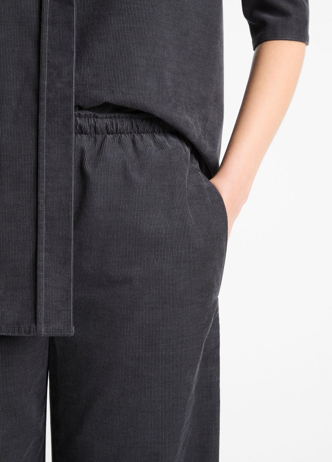 Cotton Corduroy Pull-On Pant in Wide Leg