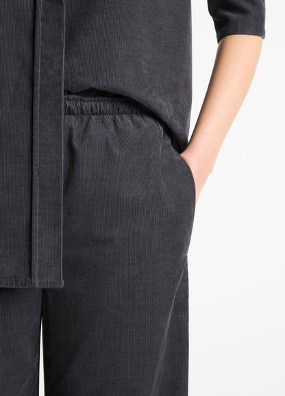 Cotton Corduroy Pull-On Pant in Wide Leg