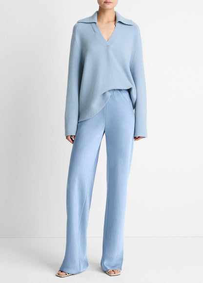Colette High-Rise Fluid Satin Bias Pant in Trousers