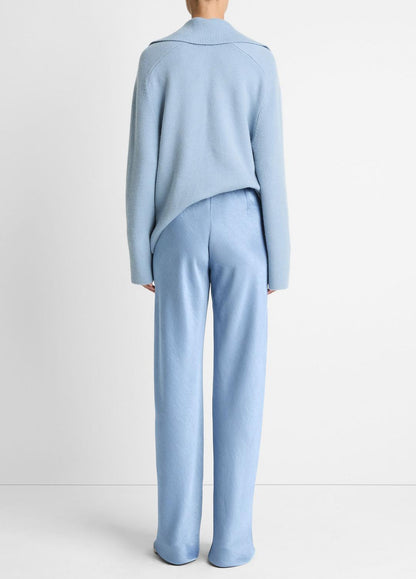 Colette High-Rise Fluid Satin Bias Pant in Trousers