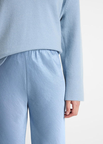 Colette High-Rise Fluid Satin Bias Pant in Trousers
