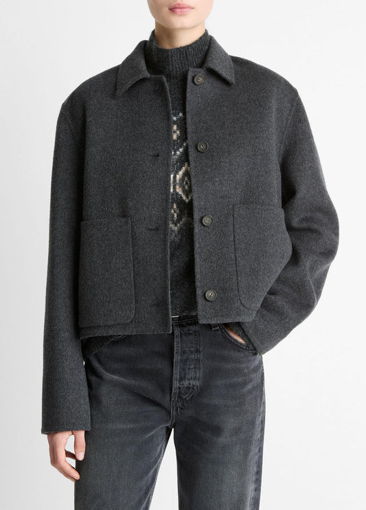 Wool & Cashmere-Blend Short Jacket in Jackets