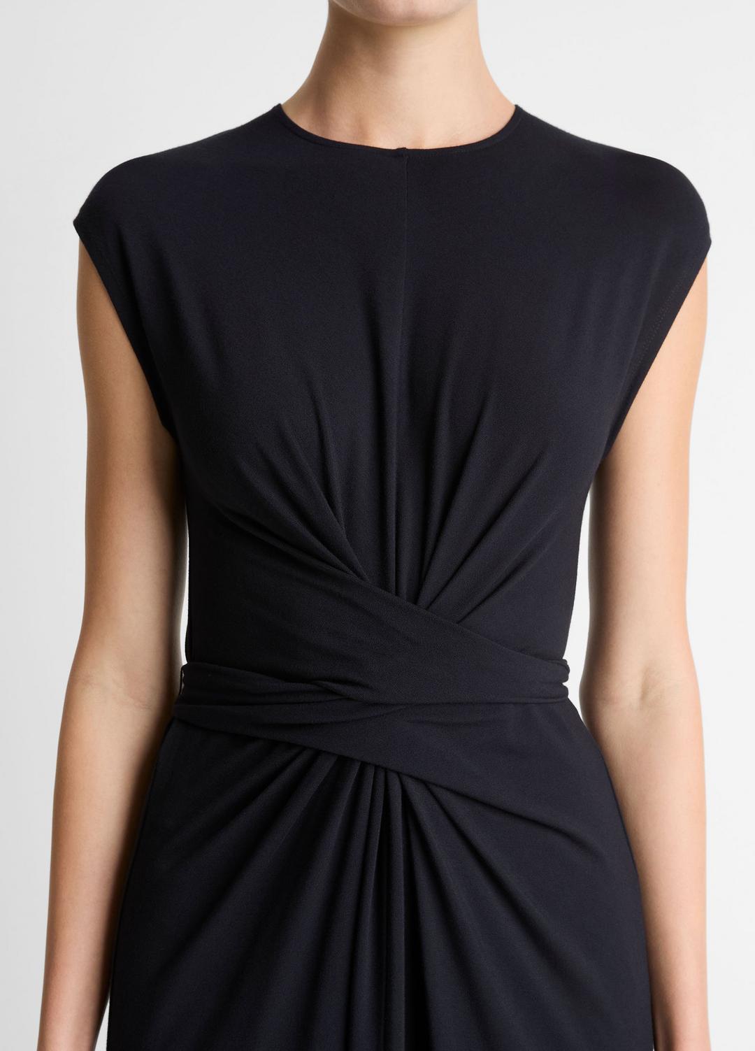 Jersey Wrap Midi Dress in Dresses