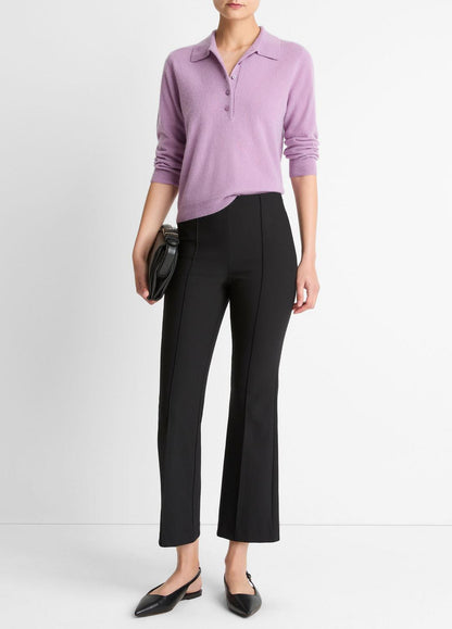 Cashmere-Silk Polo Sweater in Cashmere