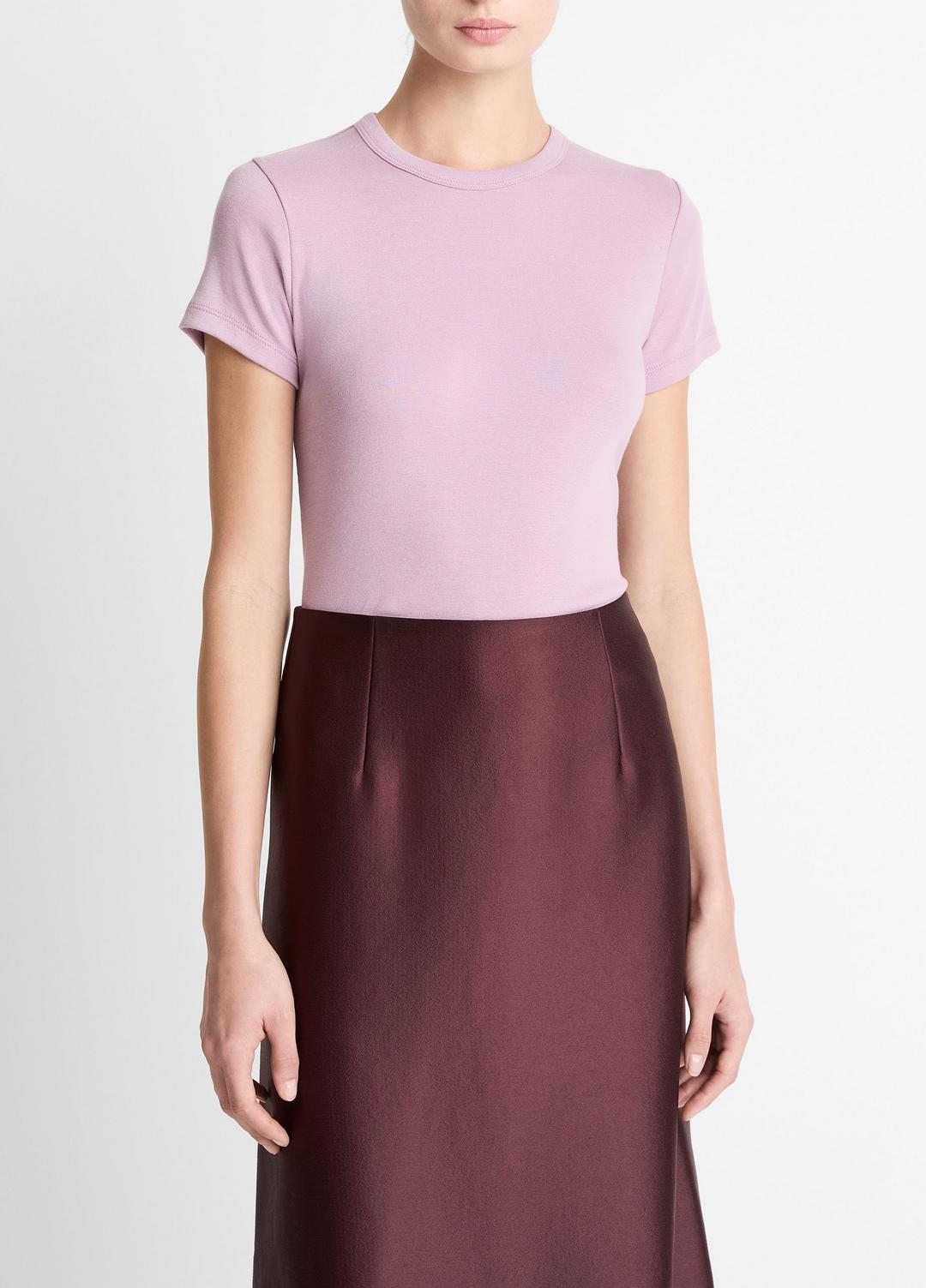 Pima Cotton-Blend '90s Shrunken T-Shirt in Short Sleeve