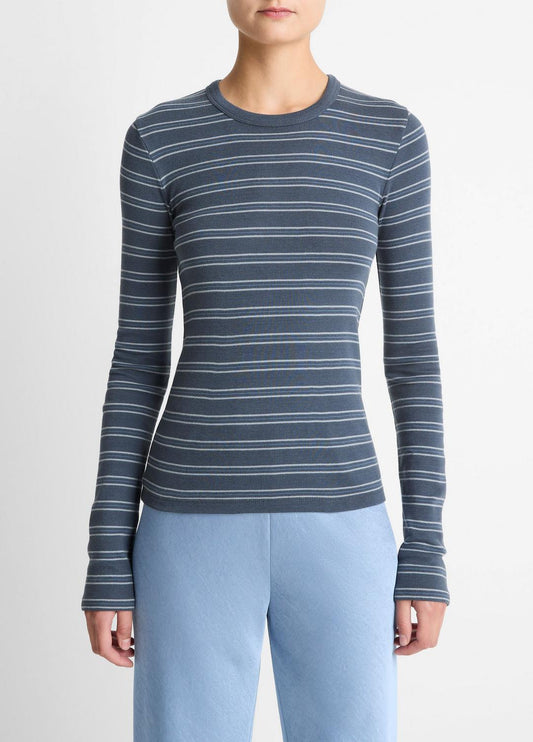 Striped Pima Cotton-Blend Long-Sleeve T-Shirt in Long Sleeve