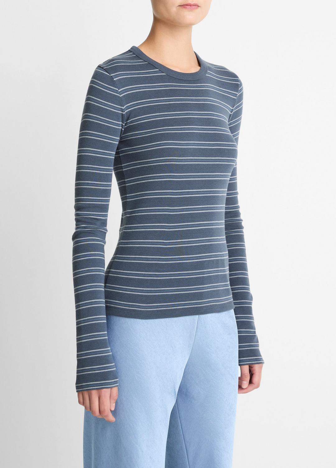 Striped Pima Cotton-Blend Long-Sleeve T-Shirt in Long Sleeve