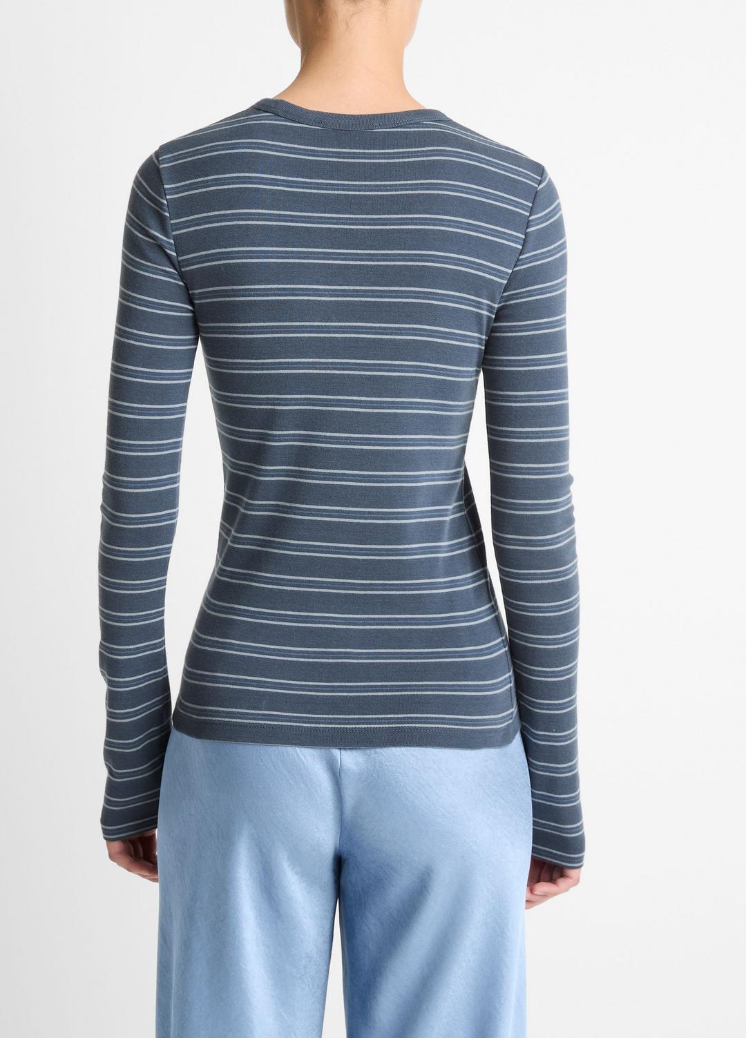 Striped Pima Cotton-Blend Long-Sleeve T-Shirt in Long Sleeve