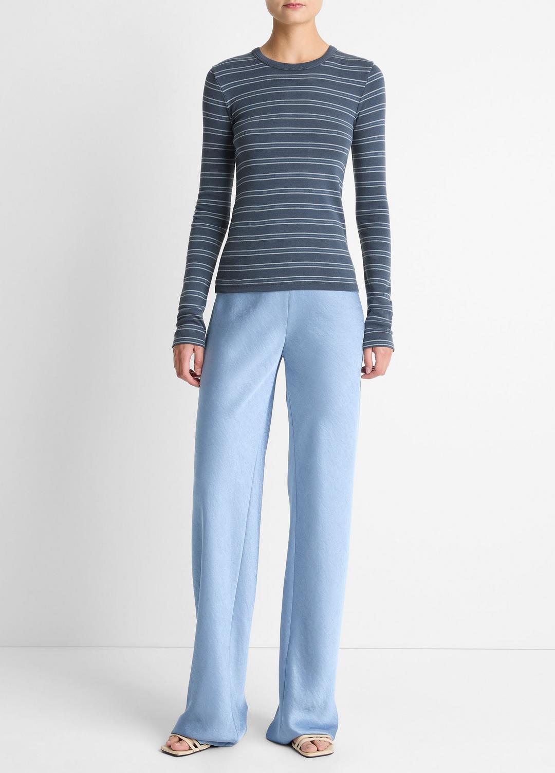 Striped Pima Cotton-Blend Long-Sleeve T-Shirt in Long Sleeve