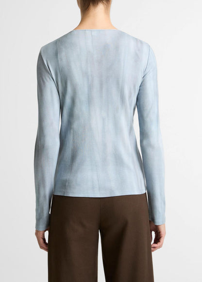 Washed Ombré Pima Cotton-Blend Long-Sleeve T-Shirt in Long Sleeve