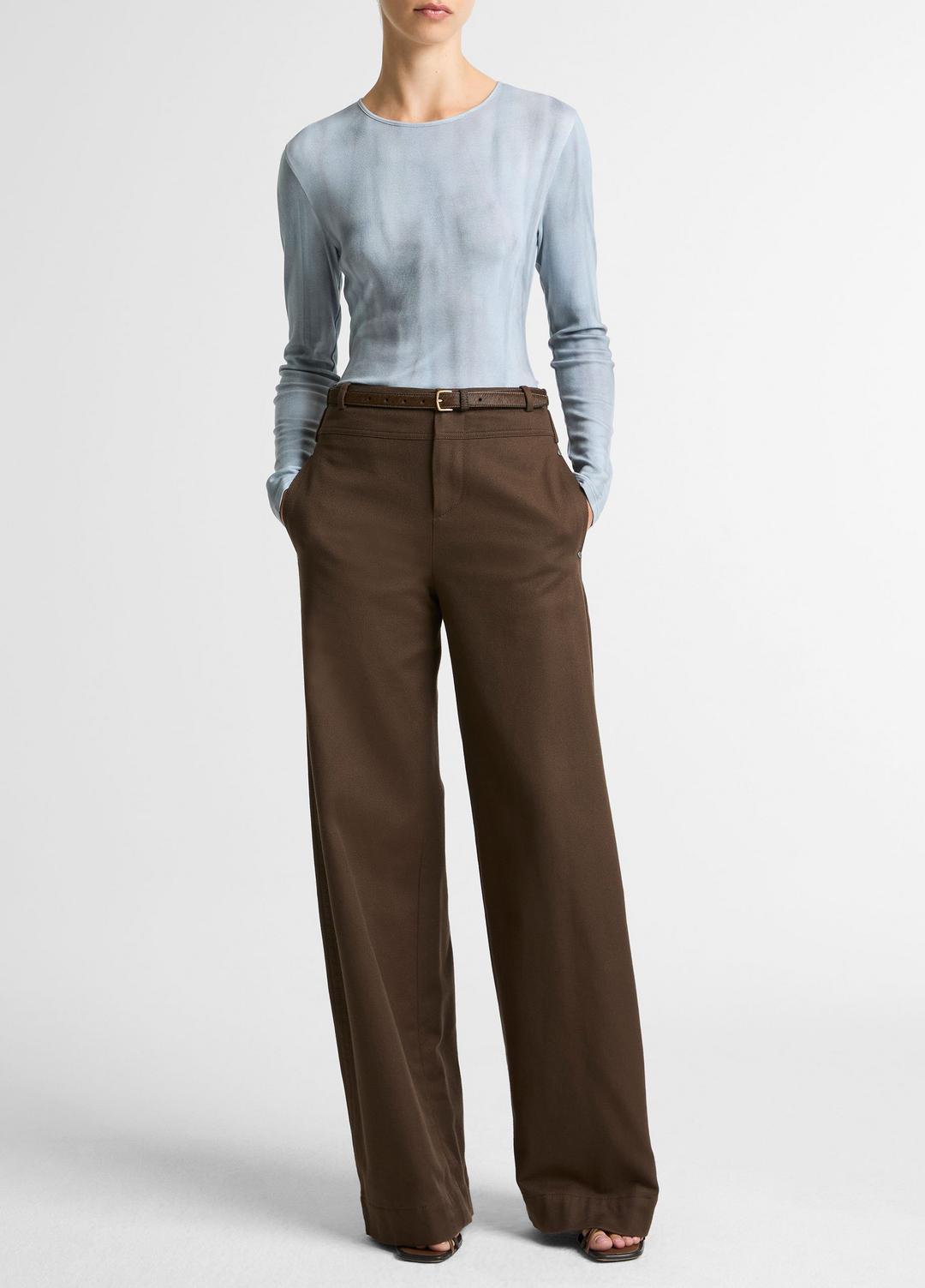 Washed Ombré Pima Cotton-Blend Long-Sleeve T-Shirt in Long Sleeve